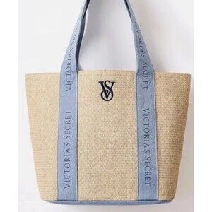 Victoria's Secret Tan and Blue Shoulder Bag